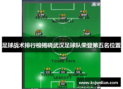 足球战术排行榜揭晓武汉足球队荣登第五名位置